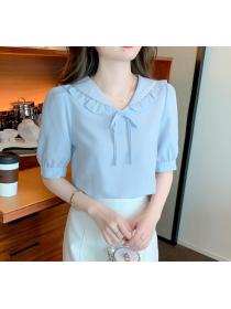 For Sale Bowknot Matching Fashion Blouse 
