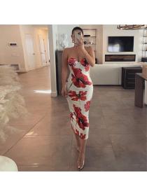 Outlet hot style Off shoulder sexy slim backless High waist Hip-full dress