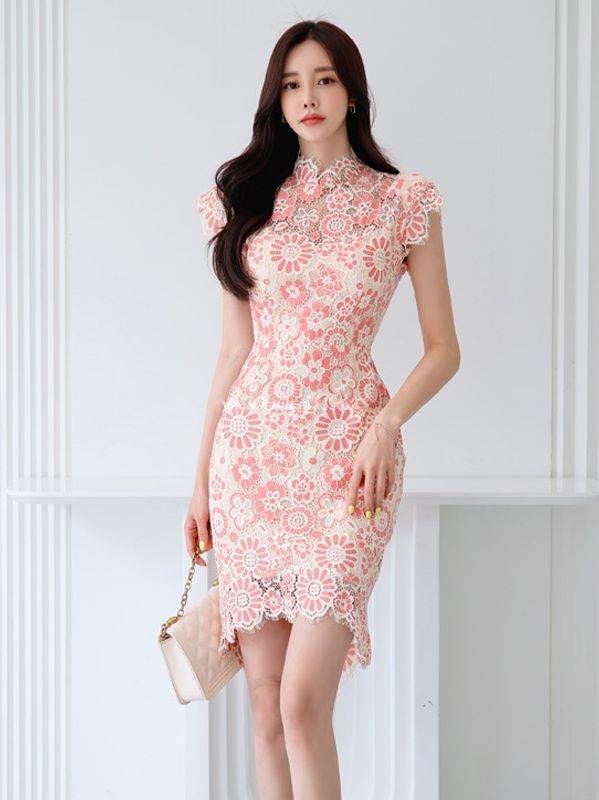 New Style Lace Matching Fashionn Dress