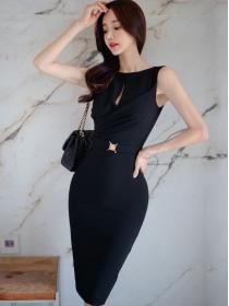 Korean Style Lace Hollow Out Fashion Dress