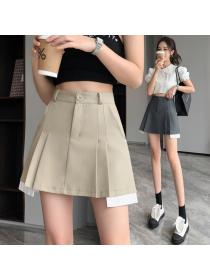 Korean style Summer Fashion Hot A-line Pleated Safety Short skirt for women