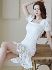 Korean Style Lace Hollow Out Fashion Suits 