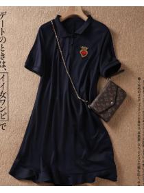 On Sale Embroidered Polo Neck Dress