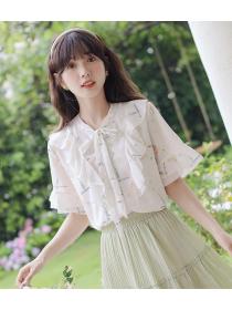 New Style Floral Doll Collars Blouse 