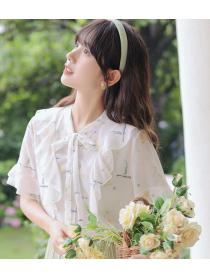 New Style Floral Doll Collars Blouse 