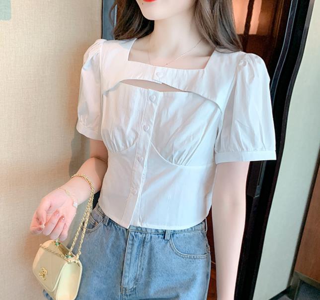 On Sale Short Style Hollow Out Sweet Top