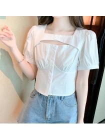 On Sale Short Style Hollow Out Sweet Top 