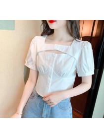 On Sale Short Style Hollow Out Sweet Top 