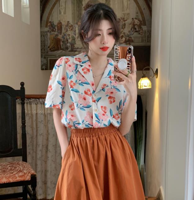 On Sale Floral Printing Fashion Top