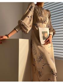 Outlet Printing Nobel Style Fashion Dress