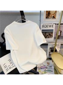 【M-5XL】New style 100% cotton Summer Loose Round neck Short sleeve Fashion print T-shirt