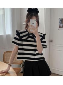 Discount Color Matching Sweet  Doll Collars Top 