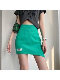 Summer new Korean style irregular skirt high waist casual skirt