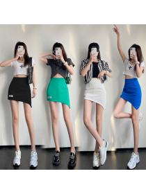 Summer new Korean style irregular skirt high waist casual skirt