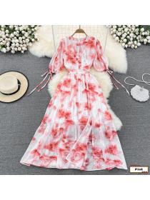 Hot sale Round neck summer fashion Korean style dress