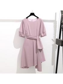 New style ladies Vintage style high waist puff sleeve dress for women