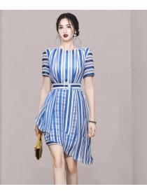 On Sale Stripe Fashion Loose Dress 