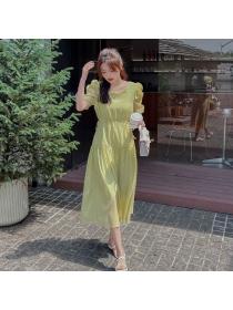 On sale Korean style puff sleeve fashion dress