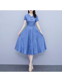 Chinese style Temperament Cheongsam Short sleeved dress