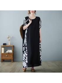 Outlet Fashion Casual Summer Large swing Long dress