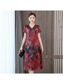 Summer women's cheongsam mulberry silk dress 