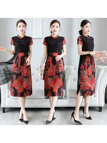 On sale Chinese Style Elegant Mulberry Silk Dress