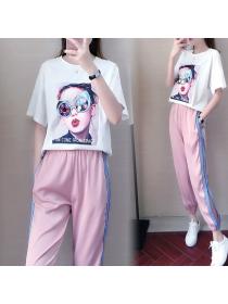 Summer new Korean style student fashion loose two-piece set