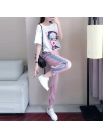 Summer new Korean style student fashion loose two-piece set