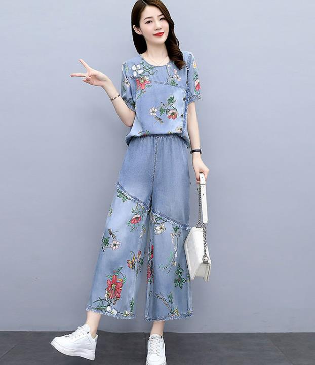 Fashion wide-leg pants summer large size thin Outfits