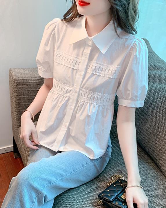 On Sale Puff Sleeve Short Style Blouse