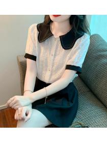 On Sale Doll Collars Lace Hollow Out Blouse 