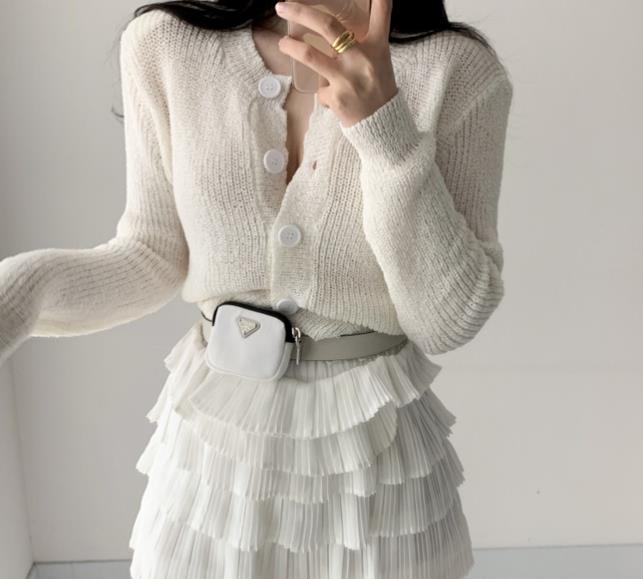 Korean Style V  Collars Hollow Out Knitting Top