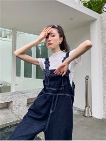 Summer fashion Korean style Denim overalls