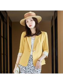 Women's summer fashion mid-sleeve popular casual thin Blazer