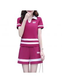 New style Polo shirt+wide-leg pants Casual sports wear two-piece set