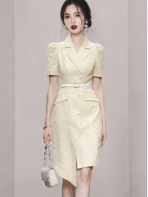 Korean Style Fashion Nobel Lace Matching Dress 
