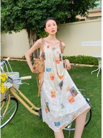 On sale Fashion style Tassel Casual Strap Long dress for women