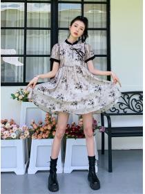 Chinese style cheongsam summer dress for women