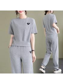 New style short-sleeved casual running clothes loose two-piece set