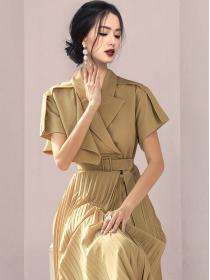 Korean Style Solid Color Simple Fashion Dress