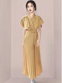 Korean Style Solid Color Simple Fashion Dress