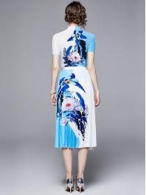 Fashion Style Drape Stand Collars 2 PCS Dress