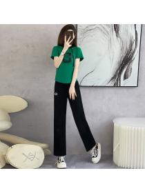 Korean style Leisure sports suit summer style fashionable two-piece suit