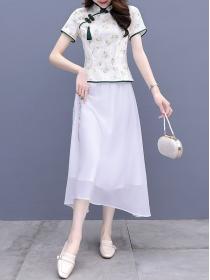 Chinese style dress summer new cheongsam suit