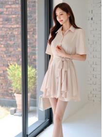 Korean style fashion temperament elegant shirt dress