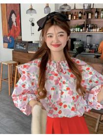 Korean Style Doll Collars Loose T  Shirt 