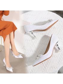 New style Pointed rhinestone high heels wedding shoes