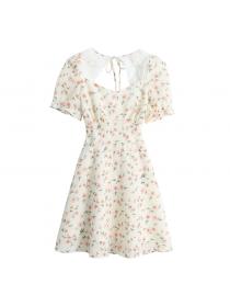 Summer new Korean style floral dress temperament Fashion dress