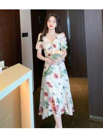Summer new Korean style Fashion V-neck dress