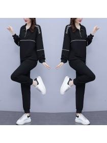 New plus style Plus size women's casual sports two-piece suit